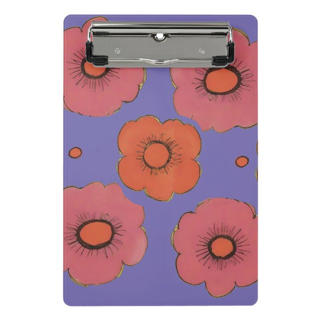 Afro Poppies Mini Clipboard (Front)