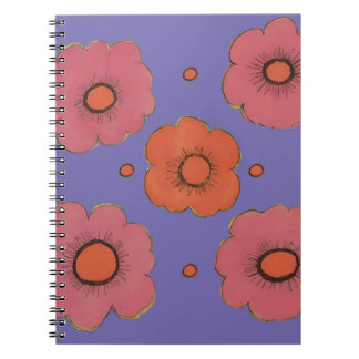 Afro Poppies Spiral Photo Notebook