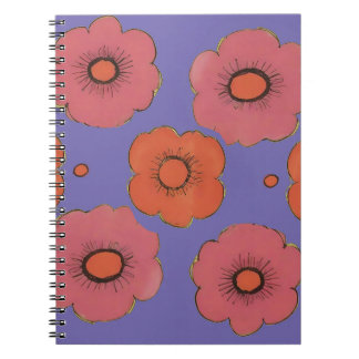 Afro Poppies Spiral Photo Notebook