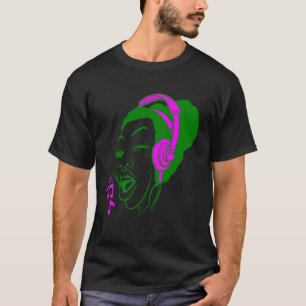 Afro puff girl singing for teens and women T-Shirt