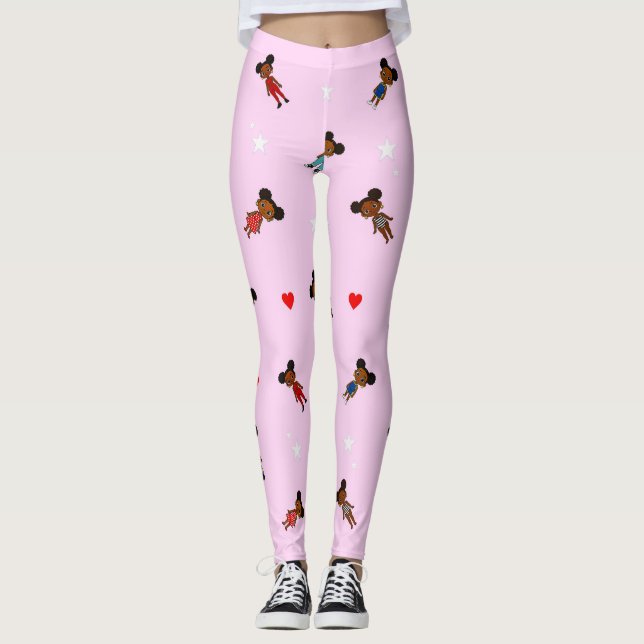 Afro Puff Leggings (Front)