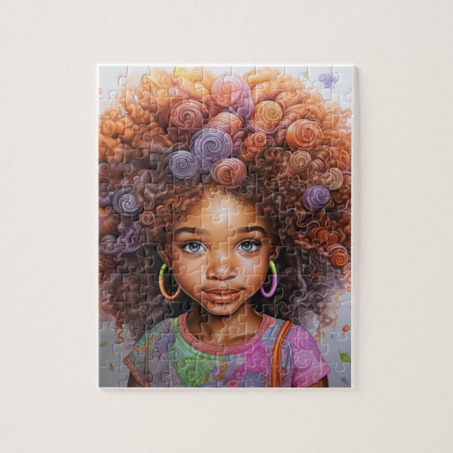 Afro Puzzle, 11" x 14", 252 pieces Jigsaw Puzzle (Vertical)