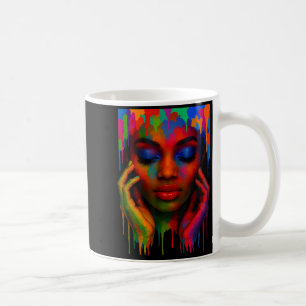 Afro queen black pride girls women paint art coffee mug