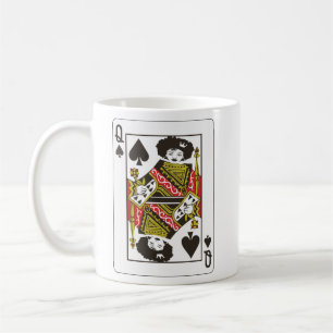 Afro Queen of Spades Black Queen of Spade Card Coffee Mug