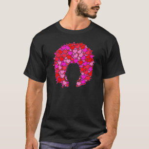 Afro Queen Pride Heart For Women Girls Black Hist T-Shirt