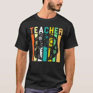 Afro Retro Black History Month - Black Woman Teach T-Shirt