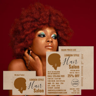 Afro Style, Hair Stylist, Hair Salon Advertising Flyer