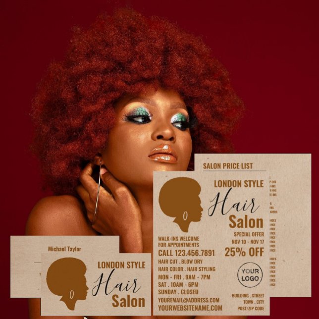 Afro Style, Hair Stylist, Hair Salon Advertising Flyer (Creator Uploaded)