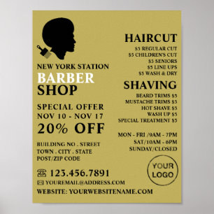 Afro Style, Men's Barbers Advertising Poster