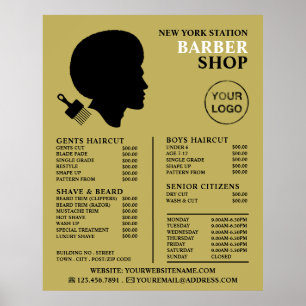 Afro Style, Men's Barbers Price List Poster