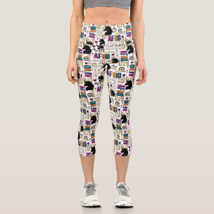Afro Unicorn Bold Pattern Capri Leggings