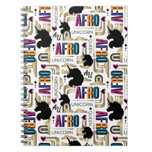 Afro Unicorn Bold Pattern Notebook