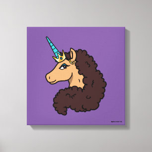 Afro Unicorn Divine Canvas Print