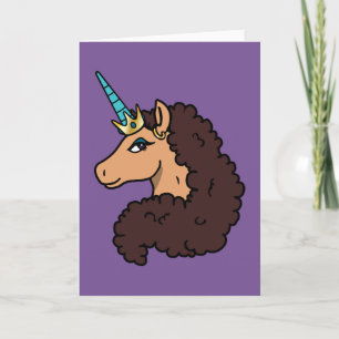 Afro Unicorn   Divine Card