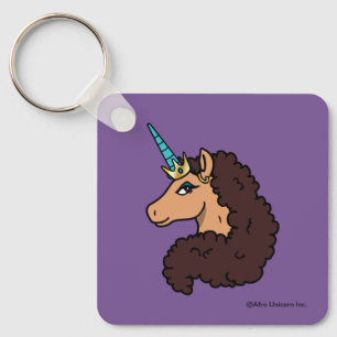 Afro Unicorn   Divine Key Ring