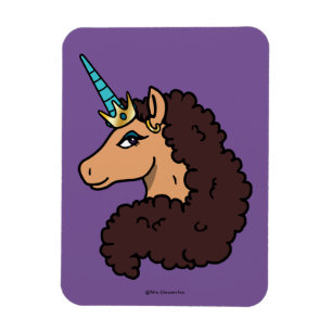 Afro Unicorn Divine Magnet