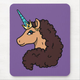 Afro Unicorn   Divine Mouse Pad