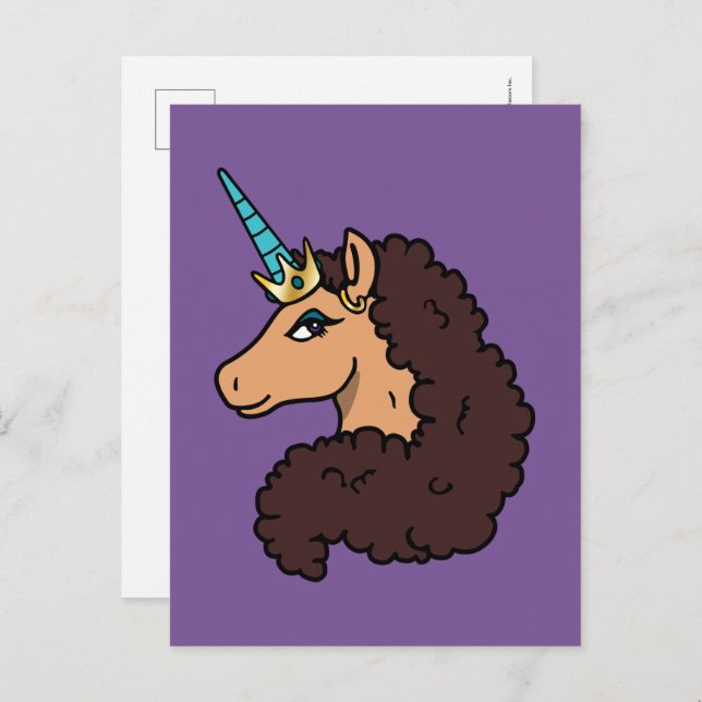 Afro Unicorn | Divine Postcard (Front/Back)