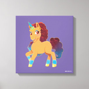 Afro Unicorn Divine Prancing Canvas Print