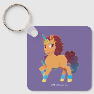 Afro Unicorn   Divine Prancing Key Ring