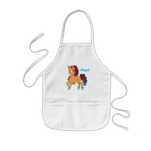 Afro Unicorn   Divine Prancing Kids Apron