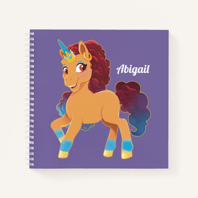 Afro Unicorn | Divine Prancing Notebook (Front)