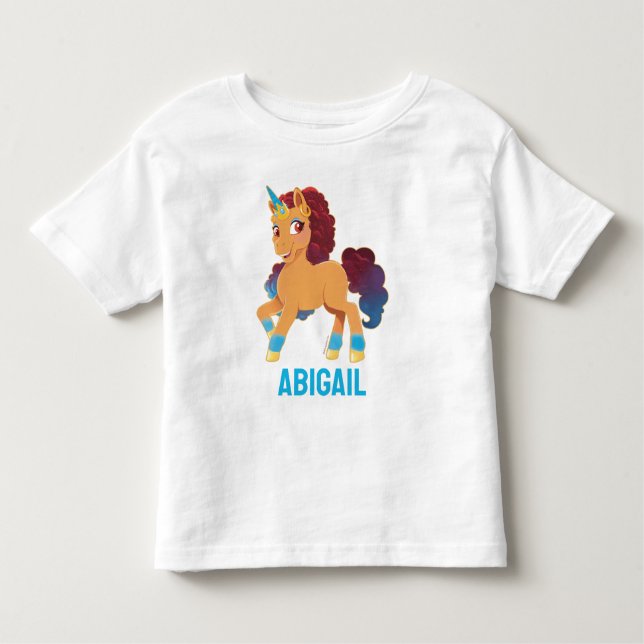 Afro Unicorn | Divine Prancing Toddler T-Shirt (Front)