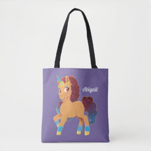 Afro Unicorn   Divine Prancing Tote Bag