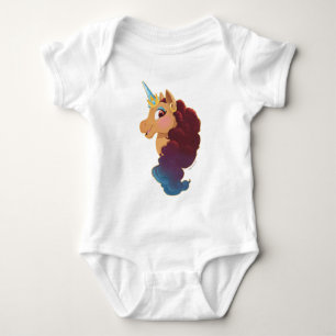Afro Unicorn   Divine the Unicorn Baby Bodysuit