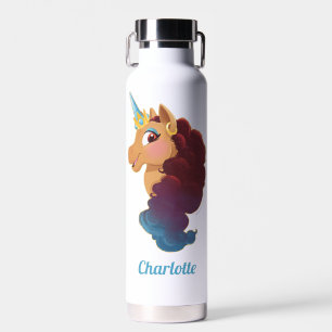 Afro Unicorn   Divine the Unicorn Water Bottle