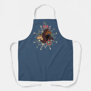 Afro Unicorn Festive Holiday Magical Apron