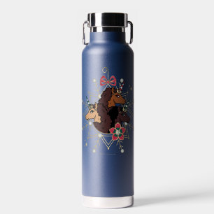 Afro Unicorn Festive Holiday Magical Water Bottle