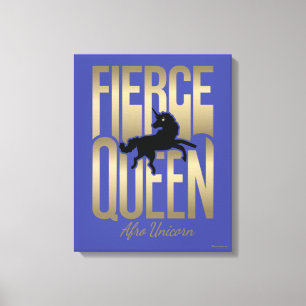 Afro Unicorn Fierce Queen Canvas Print