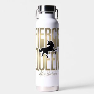 Afro Unicorn Fierce Queen Water Bottle