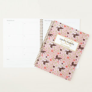 Afro Unicorn Heart & Star Pink  Pattern Planner