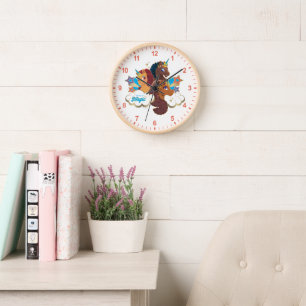 Afro Unicorn “Made of Magic” Trio Design Clock