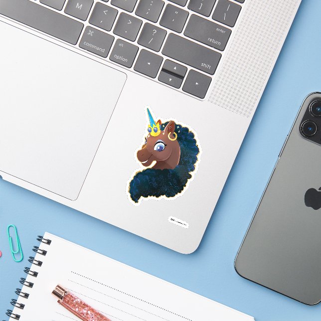 Afro Unicorn | Magical (Laptop w/ iPhone)