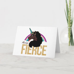 Afro Unicorn   Magical - Always Fierce Card