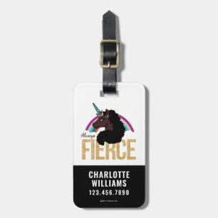 Afro Unicorn   Magical - Always Fierce Luggage Tag