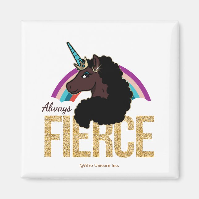 Afro Unicorn | Magical - Always Fierce Magnet (Front)