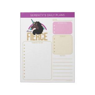 Afro Unicorn   Magical - Always Fierce Notepad