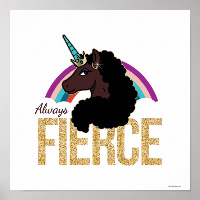 Afro Unicorn | Magical - Always Fierce Poster (Front)