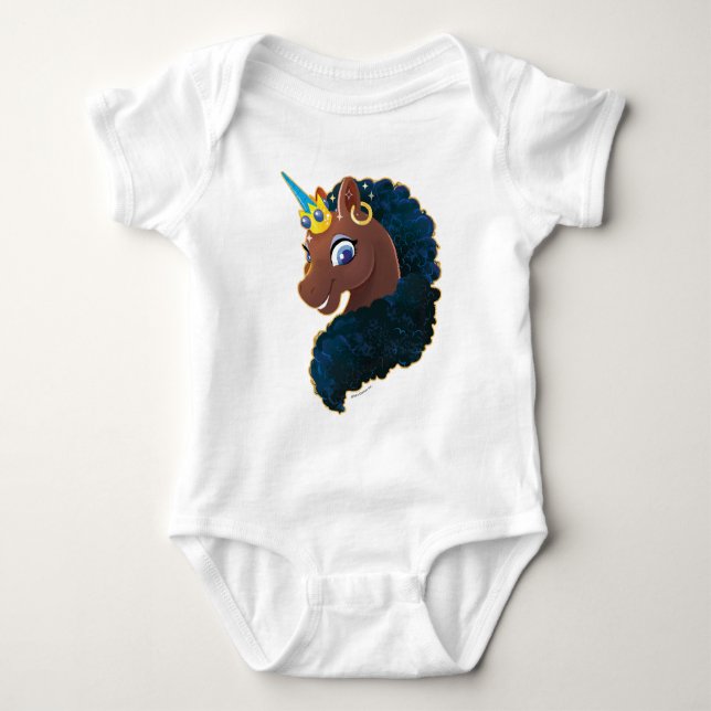 Afro Unicorn | Magical Baby Bodysuit (Front)