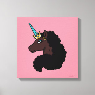 Afro Unicorn Magical Canvas Print