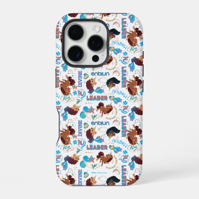 Afro Unicorn Magical Empowering Pattern iPhone Case (Back)