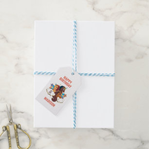 Afro Unicorn Magical Girls Birthday Gift Tags