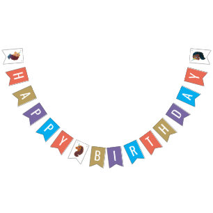 Afro Unicorn   Magical Happy Birthday Bunting