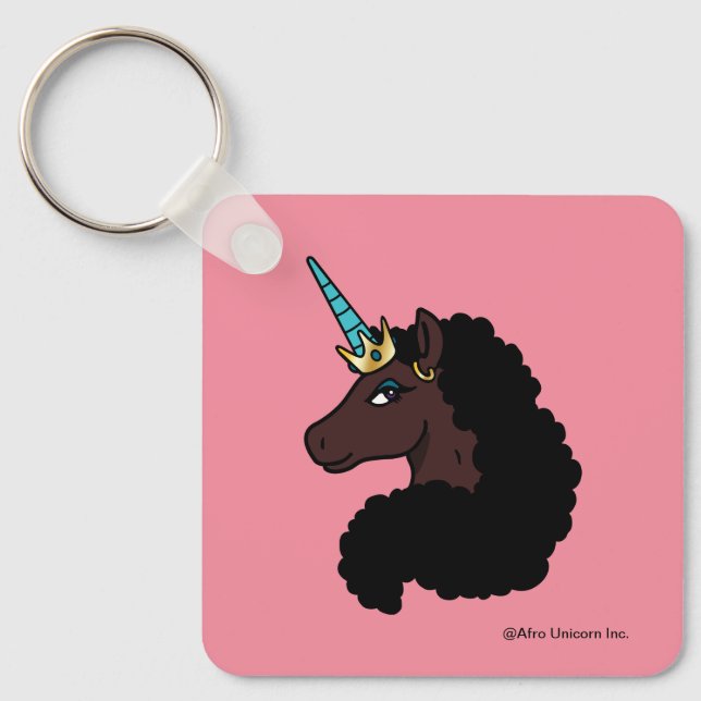 Afro Unicorn | Magical Key Ring (Front)
