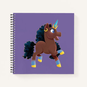 Afro Unicorn   Magical Prancing Notebook