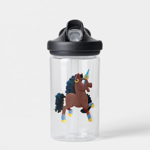 Afro Unicorn Magical Prancing Water Bottle